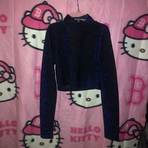 Forever 21 metallic turtleneck crop too
